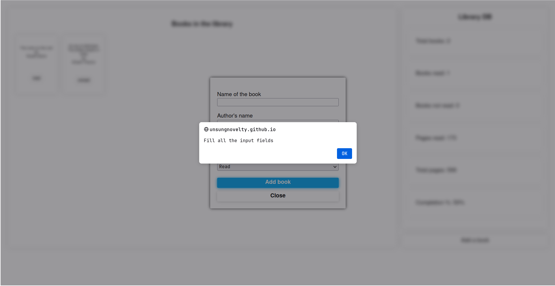 Basic form validation.